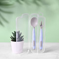 Babygeschirr Kleinkinderfütterung Bendable Spoon Twist Löffelgabel-Set